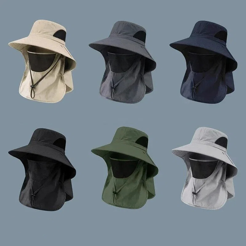 Mens Outdoor Hunting Hats - Letnie kapelusze przeciwsłoneczne z ochroną UV,